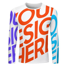 Lade das Bild in den Galerie-Viewer, Multi-Image-Druck Voll Druck Herren / Männer Langarmshirt TSHIRT EL mit Fotos Muster Text Logo selbst gestalten und bedrucken