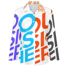 Lade das Bild in den Galerie-Viewer, Multi-Image-Druck Langarmhemd Langarmbluse Shirt AY008 mit Fotos Muster Text Logo selbst gestalten und bedrucken