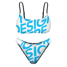 Lade das Bild in den Galerie-Viewer, Einzelbilddruck Push-Up Bustier Bikini Set 2 tlg. S100D55 Damen mit Foto Muster Text Logo selbst gestalten und bedrucken