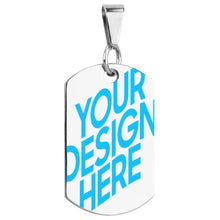 Lade das Bild in den Galerie-Viewer, Haustier Erkennungsmarke Adressanhänger Klein Anhänger Leicht Edelstahl Hunde Namen-Schild (Druck der Unterschiedlichen Bilder auf beiden Seiten) mit Fotos Muster Text Logo selbst gestalten und bedrucken