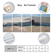 Lade das Bild in den Galerie-Viewer, Vertikale Version 1:2 hängende Poster Ganzes Bild 5 Panel / Wandbilder 5-teilig / Leinwand Malerei mit Foto selbst gestalten und bedrucken