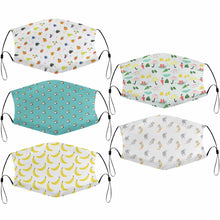Lade das Bild in den Galerie-Viewer, 5 Stück / Packung Kinder Mund-Nasen-Maske Gesichtsmaske mit Filter mit 5 verschiednen Foto selbst gestalten und bedrucken