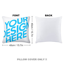 Lade das Bild in den Galerie-Viewer, Einseitiger Druck Glitzernde Pailetten Kuschelkissen Kissenhülle Kissenbezug 40cmx40cm - Farbwechsel - Bezug ohne Füllung mit Fotos Muster Text Logo selbst gestalten und bedrucken