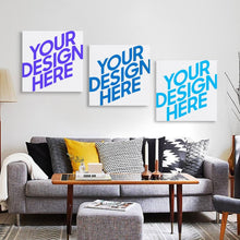 Lade das Bild in den Galerie-Viewer, Multi-Image-Design Druck Quadrat-Stil 3 Panel hängende Poster / Leinwandbild 3-teilig / Leinwand Malerei mit Foto selbst gestalten und bedrucken
