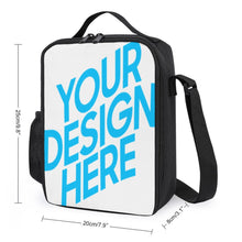 Lade das Bild in den Galerie-Viewer, 600D Polyester Lunchtasche Lunch Bag Kühltasche mit Schultergurt mit Foto / Text selbst gestalten und bedrucken