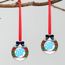 Lade das Bild in den Galerie-Viewer, Legierung Metall Weihnachtsanhänger mit Fotos Muster Text Logo selbst gestalten und bedrucken