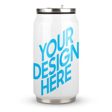 Lade das Bild in den Galerie-Viewer, Cola Cup 300ml / 500ml Becher Thermobecher aus Edelstahl 304 mit Deckel und Strohhalm mit Foto Muster Text Logo selbst gestalten und bedrucken