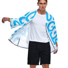 Lade das Bild in den Galerie-Viewer, Einzelbilddruck Männer / Herren Sommer Hemd Kimono Cardigan Jacke Japanisch Retro mit 3/4 Arm ZS904 mit Fotos Muster Text Logo selbst gestalten und bedrucken