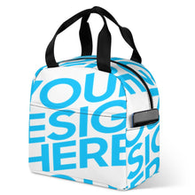 Lade das Bild in den Galerie-Viewer, Einzelbilddruck Große Lunchtasche Kühltasche Isoliertasche Lunchbag Thermotasche mit Reißverschluss mit Fotos Muster Text Logo selbst gestalten und bedrucken