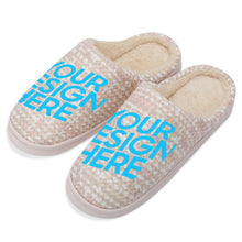 Lade das Bild in den Galerie-Viewer, One-Size Damen / Frauen zu Hause Hausschuhe Pantoffeln aus Baumwolle mit Foto selbst gestalten und bedrucken