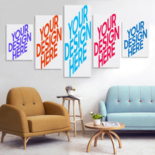 Lade das Bild in den Galerie-Viewer, 5 Panel hängende Poster Multi-Image-Design ( Vertikale Kombination ) / Leinwandbild 5-teilig / Wandbilder mit Foto selbst gestalten und bedrucken