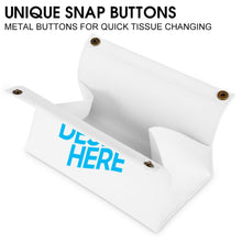 Lade das Bild in den Galerie-Viewer, PU Leder Papiertaschentuch Behälter Aufbewahrungstasche mit Fotos Muster Text Logo selbst gestalten und bedrucken