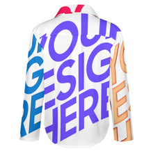 Lade das Bild in den Galerie-Viewer, Bis 8XL Multi Images Druck Bluse Damen Langarmbluse Leinenhemd B648 mit Foto Muster Text Logo selbst gestalten und bedrucken