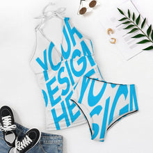 Lade das Bild in den Galerie-Viewer, Einzelbilddruck Damen / Frauen Sommer Tief-V Tankini Set 2 tlg. F48KA01 mit Fotos Muster Text Logo selbst gestalten und bedrucken