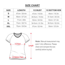 Lade das Bild in den Galerie-Viewer, Love Tee Short Sleeve Shirt V-Neck T-Shirt TSHIRT T01 - Damen / Frauen - selbst gestalten und bedrucken