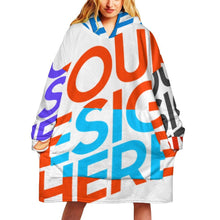 Lade das Bild in den Galerie-Viewer, Multi-Image-Design Damen / Frauen Mädchen Übergroße Hoodie Sweatshirt Decke Superwarme Kapuzenpullover Kuschelpullover MTY01 mit Foto Design Motiv Text selbst gestalten und bedrucken