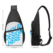 Lade das Bild in den Galerie-Viewer, Schultertasche Umhängetasche A002 Sling Bag Rucksack Crossbody Rucksack Brusttasche mit Foto / Text selbst gestalten und bedrucken