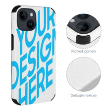 Lade das Bild in den Galerie-Viewer, Personalisierte iPhone 14 / iPhone 14 Plus / iPhone 14 Pro / iPhone 14 Pro Max Handyhülle Schutzhülle aus Carbon Fiber Kohlefaser mit Fotos Muster Text Logo selbst gestalten und bedrucken