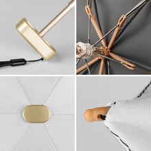 Lade das Bild in den Galerie-Viewer, Kleine goldene Regenschirm Mini Regenschirm Taschenregenschirm mit Fotos Muster Text Logo selbst gestalten und bedrucken