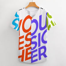 Lade das Bild in den Galerie-Viewer, Große Größen Multi-Image-Druck Voll Druck Herren / Männer TSHIRT Baseball Kurzarmshirt Kurzarmhemd AJT mit Fotos Muster Text Logo selbst gestalten und bedrucken