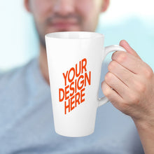 Lade das Bild in den Galerie-Viewer, Konischer Becher mit Bambusdeckel und Edelstahl Löffel individueller Druck selbst gestalten und bedrucken mit Ihren Fotos / Bildern oder Text