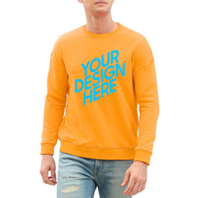 Lade das Bild in den Galerie-Viewer, 100% Baumwolle Rundhalspullover Sweatshirts Vorderdruck A-071 für Herren Männer mit Foto Text selbst gestalten und bedrucken