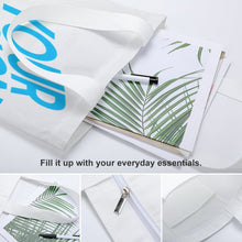 Lade das Bild in den Galerie-Viewer, 32×38cm Einseitiger Druck Canvas Tote Tasche Stoffbeutel Einkaufstasche mit Innentasche selbst gestalten und bedrucken