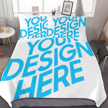 Lade das Bild in den Galerie-Viewer, Dicke Foto Bettwäsche 3 teilig (1 Bettbezug und 2 Kissenbezüge mit einseitigem Druck, alles individuell gestaltbar) mit Foto Design Motiv Text selbst gestalten und bedrucken
