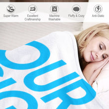 Lade das Bild in den Galerie-Viewer, Personalisierte Fotodecke Collage Wohndecke Tagesdecke Kuscheldecke mit mehreren fotos Handwerk selbst gestalten und bedrucken