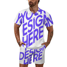 Lade das Bild in den Galerie-Viewer, Einzelbild-Design Kurzarm Männer Shorty Polo Shirt Set mit Short A46TZ mit Foto Design Motiv Text selbst gestalten und bedrucken