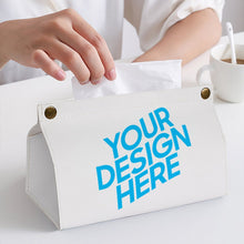 Lade das Bild in den Galerie-Viewer, PU Leder Papiertaschentuch Behälter Aufbewahrungstasche mit Fotos Muster Text Logo selbst gestalten und bedrucken