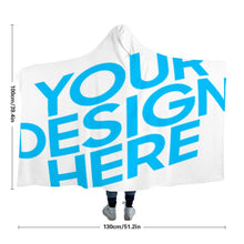 Lade das Bild in den Galerie-Viewer, Arktischer Samt Decke mit Kapuze 40"×50" 50"×60" 60"×80" selbst gestalten und bedrucken