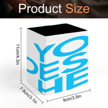 Lade das Bild in den Galerie-Viewer, Quadratischer Stiftehalter mit Foto Design Motiv Text selbst gestalten und bedrucken