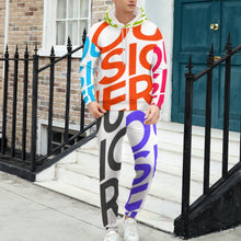 Lade das Bild in den Galerie-Viewer, Multi-Image-Druck Männer / Herren Full Print Kapuzenpullover Hoodie Set Trainingsanzug 2-tlg Streetwear Jogginganzug 4T03 mit Fotos Muster Text Logo selbst gestalten und bedrucken