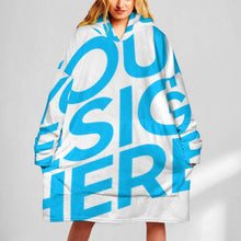Lade das Bild in den Galerie-Viewer, Einzelbild-Design Mädchen Damen / Frauen Hoodie Sweatshirt Oversized Decke Kapuzenpullover Kuschelpullover MTY01 mit Foto Design Motiv Text selbst gestalten und bedrucken
