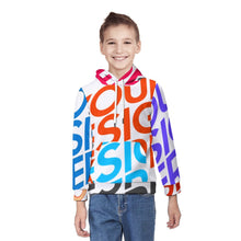 Lade das Bild in den Galerie-Viewer, Multi-Image-Design Jungen Sweatshirt Kapuzenpullover mit Kordelzug und Print Hoodie A38H mit Foto Design Motiv Text selbst gestalten und bedrucken