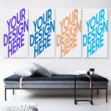 Lade das Bild in den Galerie-Viewer, Multi-Image-Design Druck Vertikale Version 1:2 hängende Poster 4 Panel / Wandbilder 4-teilig / Leinwand Malerei mit Foto selbst gestalten und bedrucken