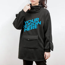 Lade das Bild in den Galerie-Viewer, Doppelseitiger Druck Winter Warmes Frosch Hoodie Kapuzenpullover mit großer Tasche für Mädchen Frauen mit Foto Muster Text selbst gestalten und bedrucken