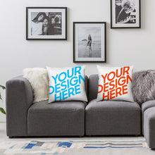 Lade das Bild in den Galerie-Viewer, Beidseitiger Druck 2er Set Kissenbezug Kuschelkissen Polyester Kissenhülle für Zierkissen, Dekokissen, Sofakissen, Couchkissen mit Fotos Muster Text Logo selbst gestalten und bedrucken