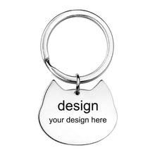 Lade das Bild in den Galerie-Viewer, Schlüsselanhänger Metall Anhänger aus Titan Stahl (fünf Stil verfügbar) mit Namen Gravur selbst gestalten