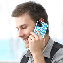 Lade das Bild in den Galerie-Viewer, Personalisierte iPhone 14 / iPhone 14 Plus / iPhone 14 Pro / iPhone 14 Pro Max Handyhülle Schutzhülle aus Carbon Fiber Kohlefaser mit Fotos Muster Text Logo selbst gestalten und bedrucken