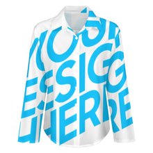 Lade das Bild in den Galerie-Viewer, Bis 8XL Einzelbilddruck Damen Langarmhemd Leinenhemd B648 mit Foto Muster Text Logo selbst gestalten und bedrucken