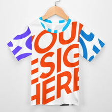 Lade das Bild in den Galerie-Viewer, Multi-Image-Druck Fußballtrikot TShirt Jersey ET 2022 Fußball WM Kids Volldruck für Kinder mit Fotos Muster Text Logo selbst gestalten und bedrucken