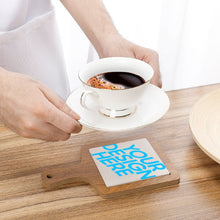 Lade das Bild in den Galerie-Viewer, Tabletts & Untersetzer Untertasse aus Holz in der Küche oder Wohnung mit Foto Text selbst gestalten und bedrucken