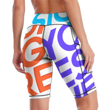 Lade das Bild in den Galerie-Viewer, Multi-Image-Design Damen / Frauen Sport Yoga Hose Leggings Knielang Y011B mit Foto Design Motiv Text selbst gestalten und bedrucken