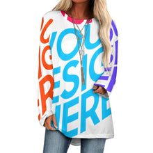 Lade das Bild in den Galerie-Viewer, Multi-Image-Druck Damen / Frauen Raglan Shirt Langarmshirt BL mit Fotos Muster Text Logo selbst gestalten und bedrucken