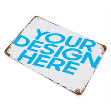 Lade das Bild in den Galerie-Viewer, Eisen hängendes Bild Metallschild Blechschilder Deko Schild mit Spruch Wand- und Türdeko horizontale Platte mit Rost selbst gestalten und bedrucken