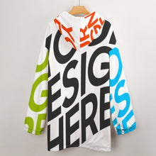 Lade das Bild in den Galerie-Viewer, Mehrbilddruck Decken Kapuzenpullover Lang für Herren & Männer B4122 mit Foto Muster Text Logo selbst gestalten und bedrucken