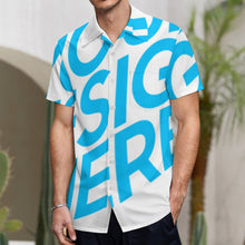 Lade das Bild in den Galerie-Viewer, Große Größen Einzelbilddruck Voll Druck Herren / Männer Kurzarm Hemd T-Shirt TSHIRT NS mit Fotos Muster Text Logo selbst gestalten und bedrucken