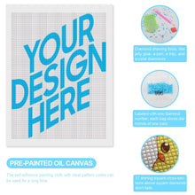 Lade das Bild in den Galerie-Viewer, Eckige Steinchen Diamond Painting / Diamantbild in vertikalen Version mit Foto selbst gestalten und bedrucken